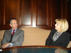 22 November 2011 National Assembly Speaker Prof. Dr Slavica Djukic Dejanovic receives the newly-appointed Spanish Ambassador Arturo Laclaustra Beltran